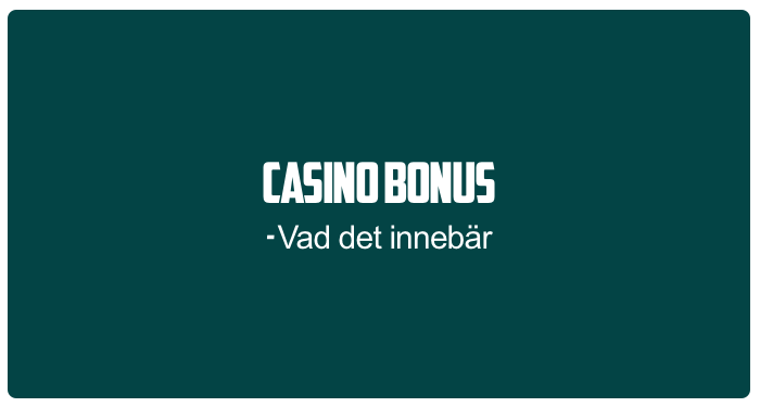 Vad en casino bonus innebär